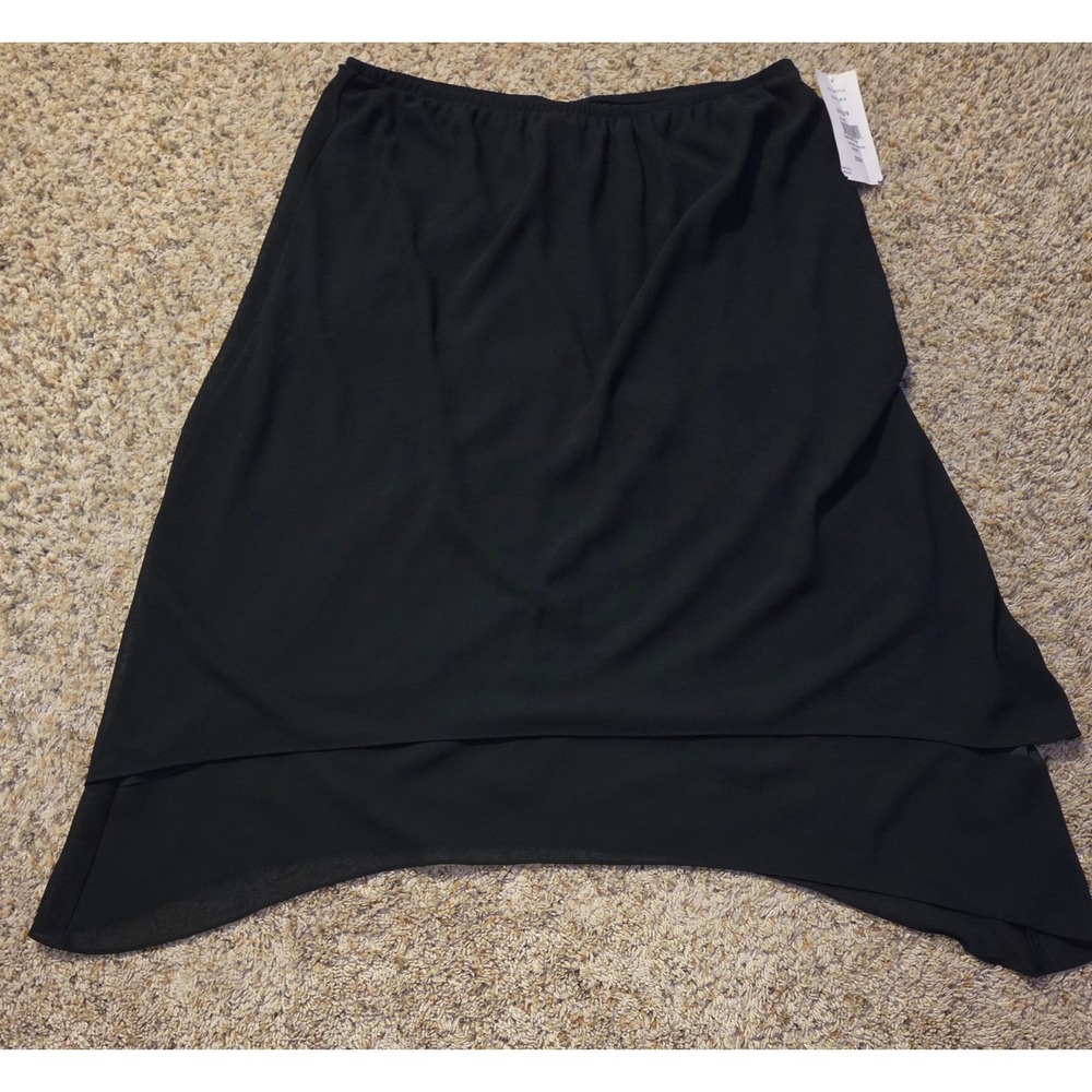 NWT J.B.S. LTD Plus Pull On Maxi Skirt Women's Size 22W Black